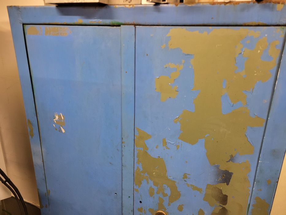 Szafa metalowa pancerna PRL warsztatowa sejf