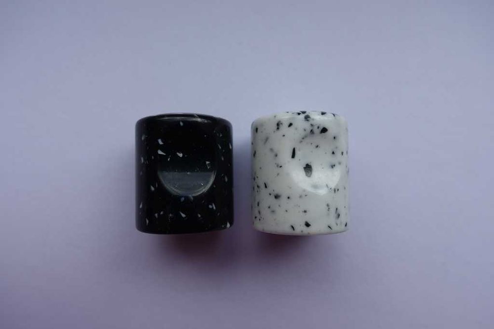 Uchwyt meblowy Cylindrowy Podłużny Gałka Lastryko Biały Czarny 2,5cm