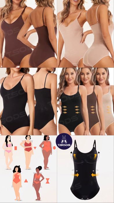 Корректирующий боди Скимс базовый топ с плечами утягивающие белье СМЛ