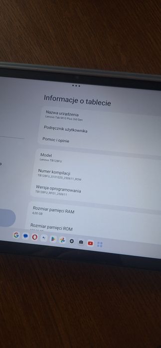 Tablet Lenovo TAB  M10 Plus 3gen.  - 4 GB RAM/128 GB DYSK Android 13