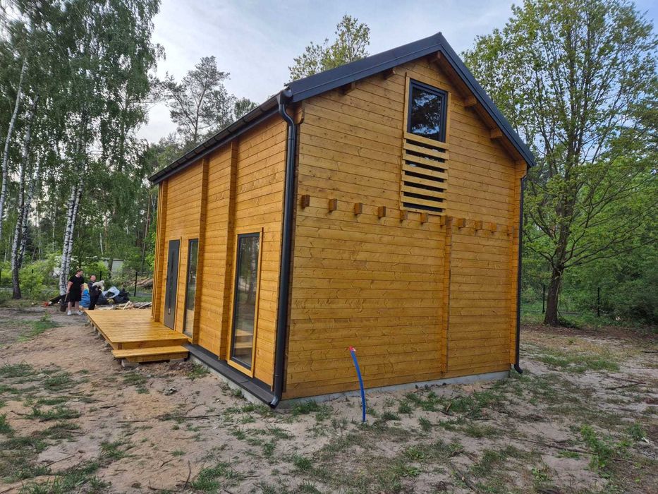 Drewniany domek letniskowy Horyzont 65 + 21 m2 - ROD