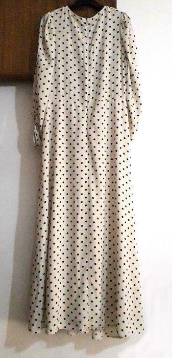 Vestido comprido com bolinhas H&M Nº 40 Novo com etiqueta