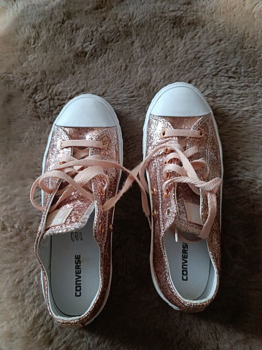 Brokatowe Trampki Converse Chuck Taylor All Star Low – Dusk Pink / Rose Gold