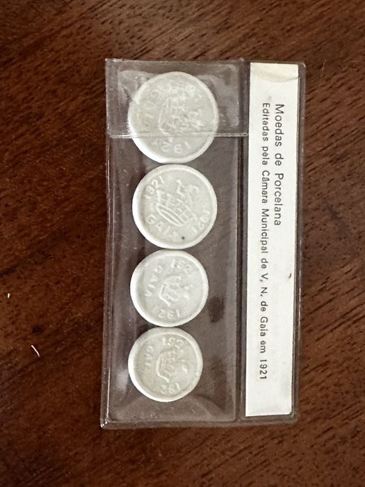 4 Moedas de Porcelana da Câmara Municipal de Gaia