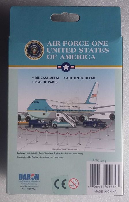 Avião - Air Force One   Die cast Metal