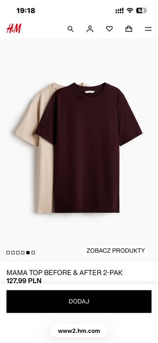 Футболки набір з 2шт H&M для годуючих мам
