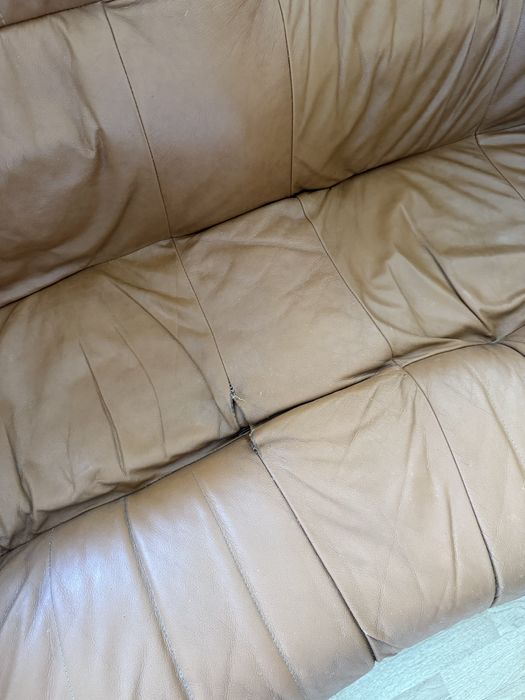 Zestaw wypoczynkowy, skórzany