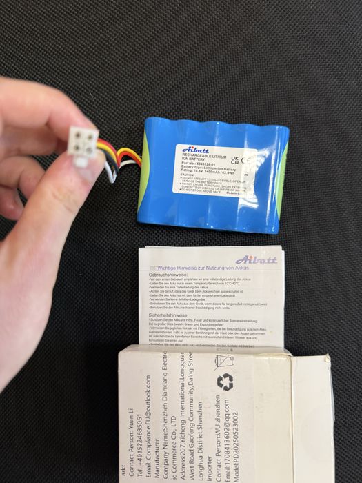 Акумулятор Li-Ion Aibatt 18.5V 3400mAh 62.9Wh для пилососа / електроприладів