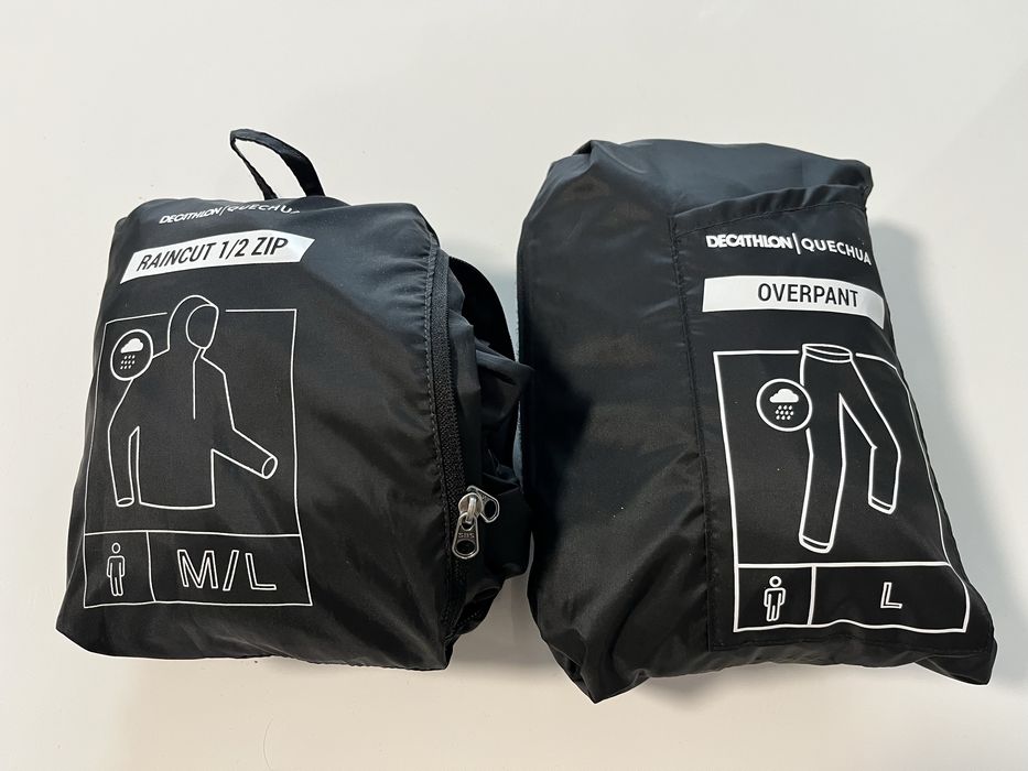 Quechua kurtka i spodnie przeciwdeszczowe