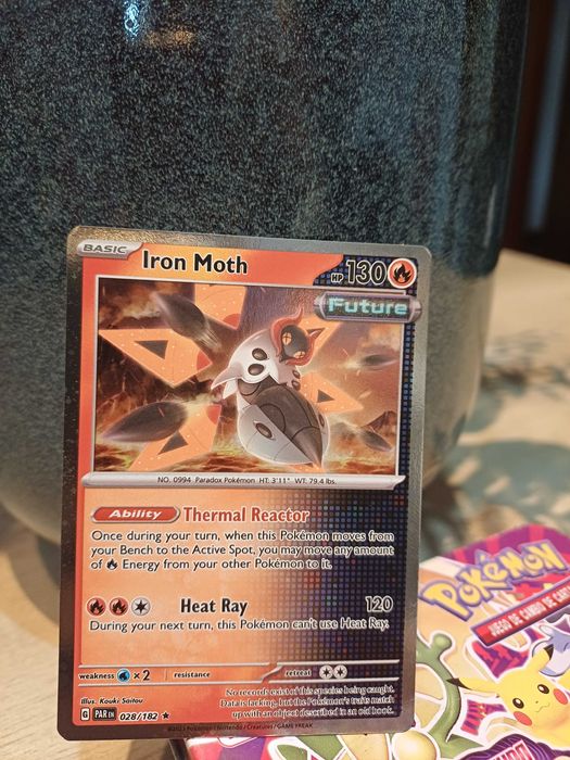 Carta Pokémon Iron Moth #28 Pokemon Paradox Rift