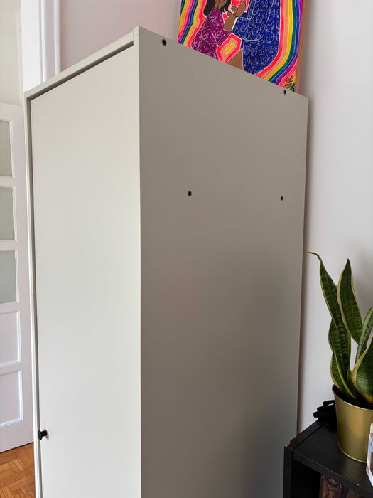 Guarda-roupa, bege claro, 49x55x186 cm