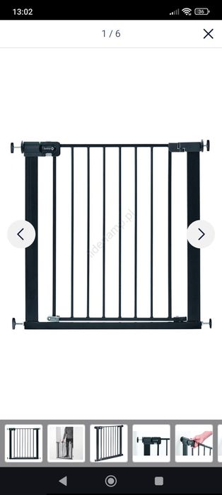 Safety 1st - Bariera zabezpieczająca EASY CLOSE szara