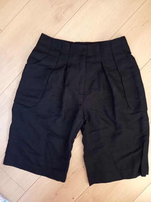 Lniane spodnie bermudy 40