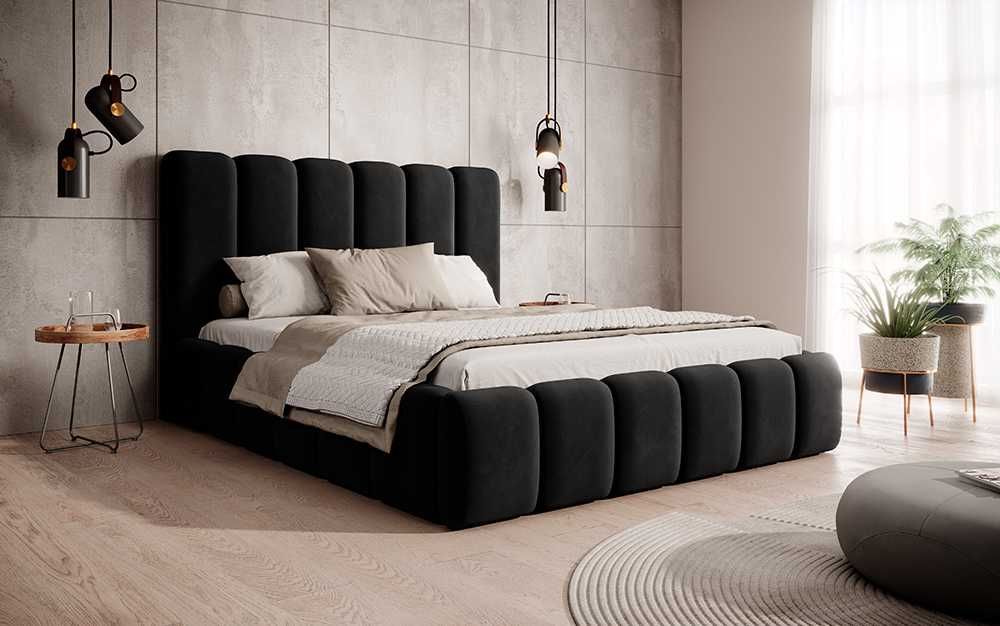 Łóżka tapicerowane JUSTI DARMOWA DOSTAWA z pojemnikiem na pościel