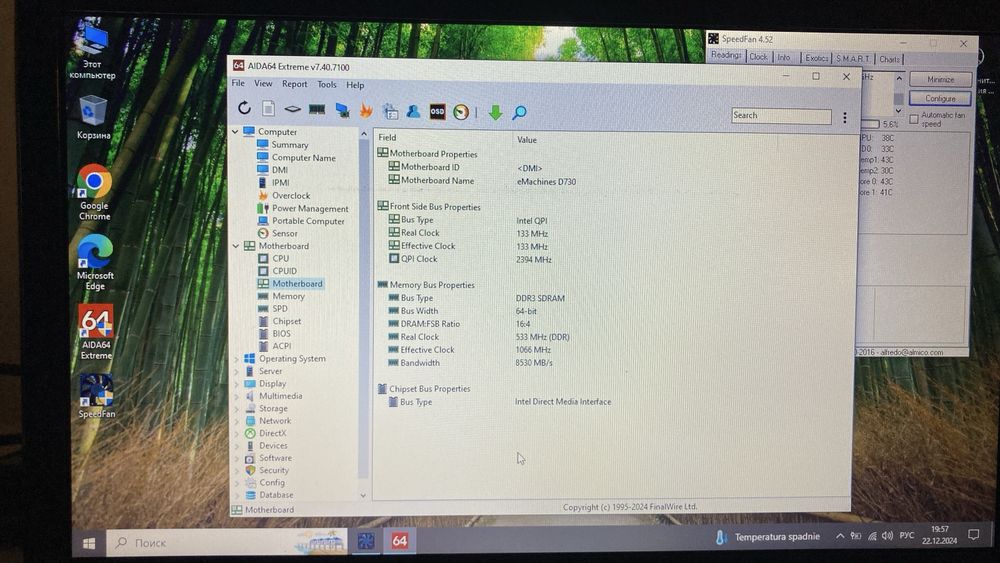 Płyta główna JE40-CP Acer Aspire Travelmate eMachines 730/740/640