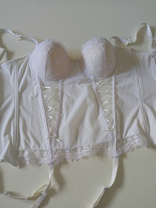 Seksowny biały gorset damski 85C