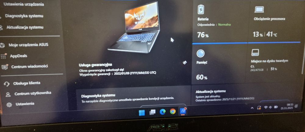 ASUS TUF Gaming 17,3, + Windows , AMD Ryzen 5, 2,1 ghz 8GB 512GB