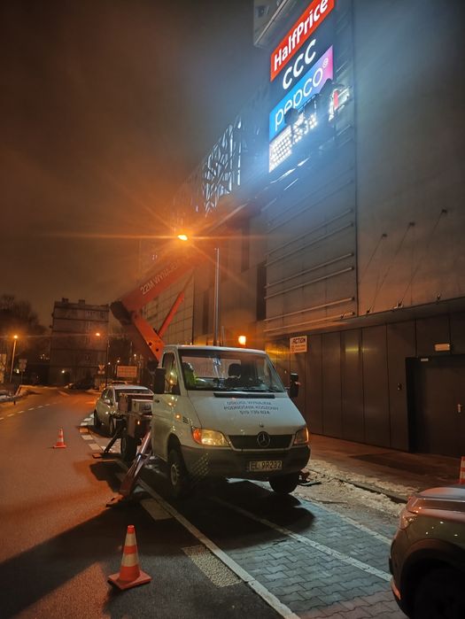 Usługi , wynajem podnośnik koszowy, zwyżka 22m, wycinka drzew.