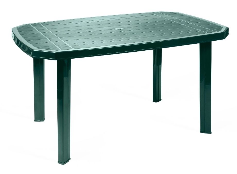 Mesa Jardim 140x90 + 4 Cadeiras Resina Verde
