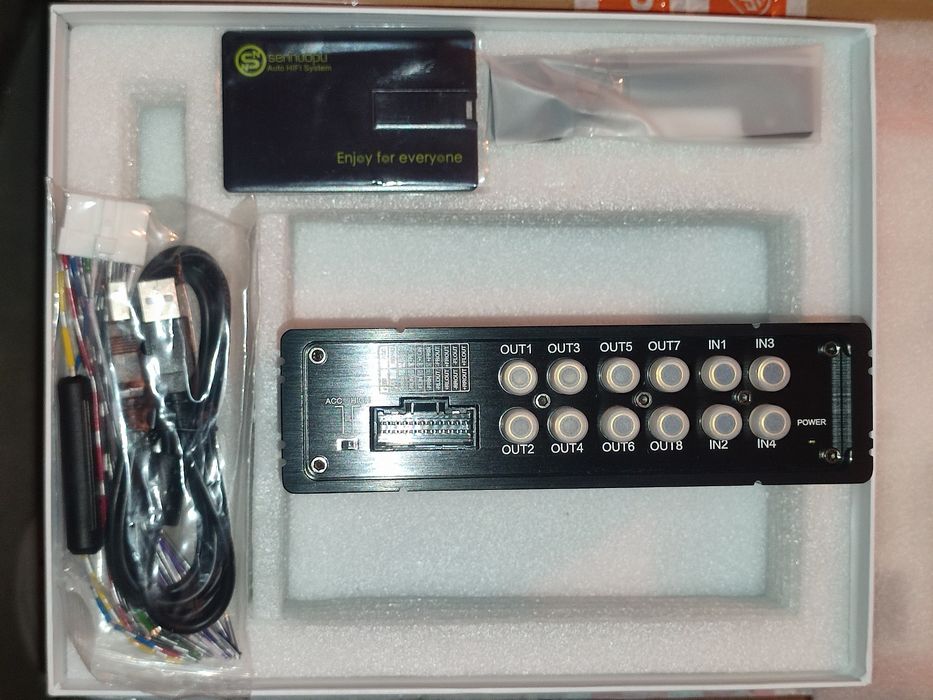 Sennuopu DS-M8 amplificador de potência de áudio de carro 4 canais processador dsp de 8 canais