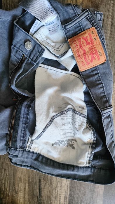 klasyczne szare spodnie LEVI'S 514 34/34