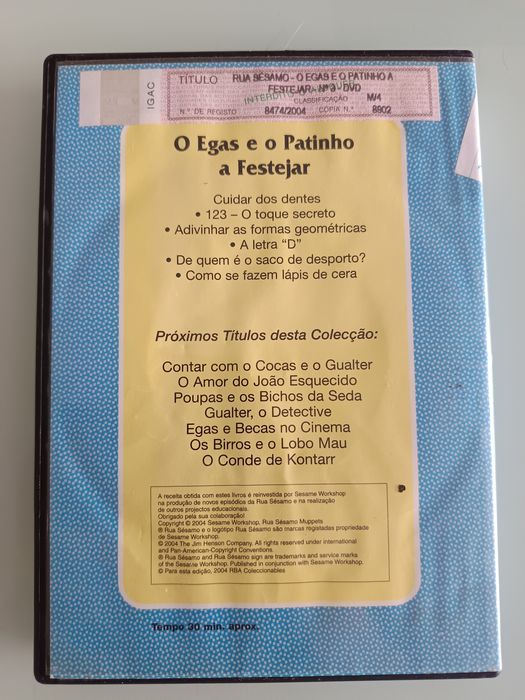 DVD rua sésamo o Egas e o patinho a festejar