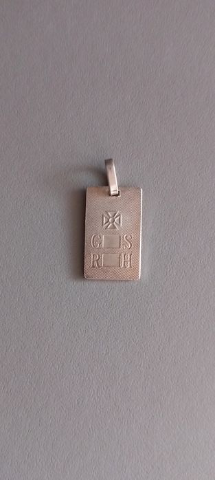 Pendente em prata com 2 faces (chapa signo Libra)