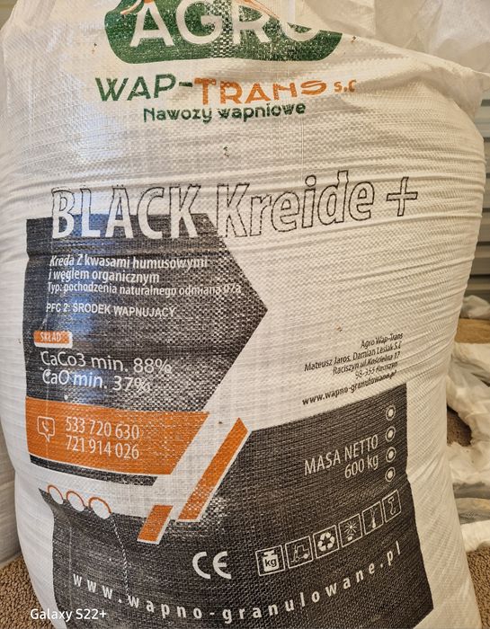 Wapno granulowane magnezowe węglanowe czarna kreda