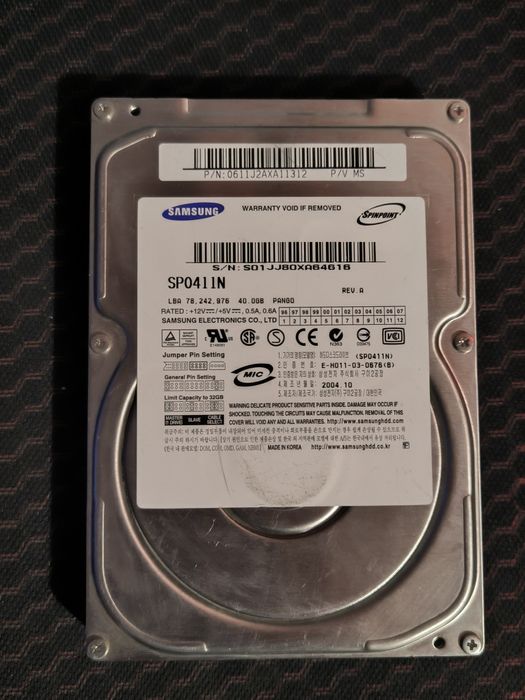 HDD Samsung sp0411n 40gb