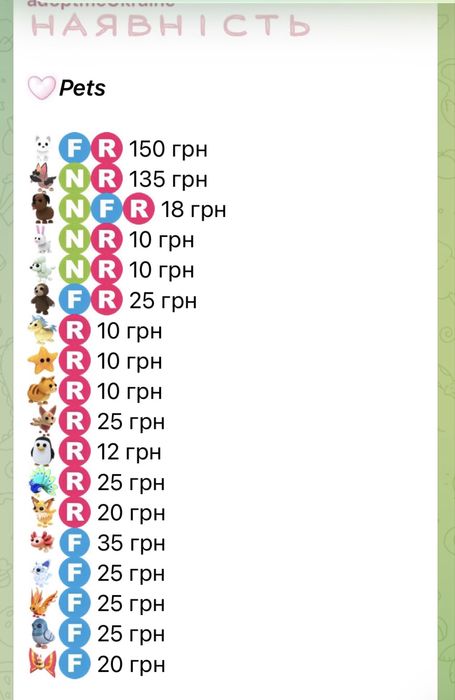 Adoptme пети продаж