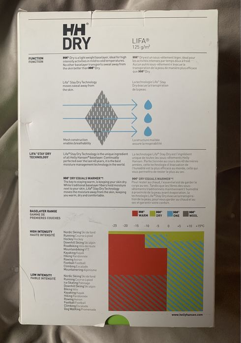 Komplet Helly Hansen roz. L bielizna, na narty