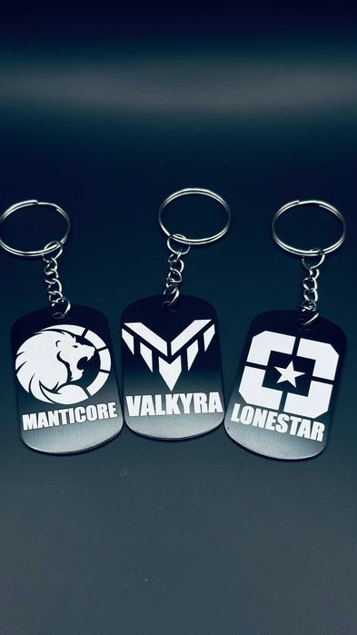 Wardogs Dog tag fraction srebne/czarne Manticore / Valkyra / Lonestar