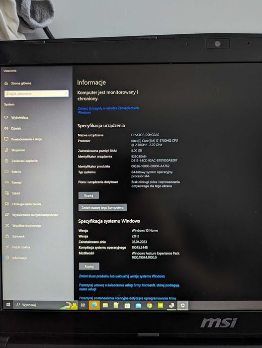 MSI Apache GE72 i7-5700HQ / 8GB RAM / Nvidia GTX 970M/ 1250GB