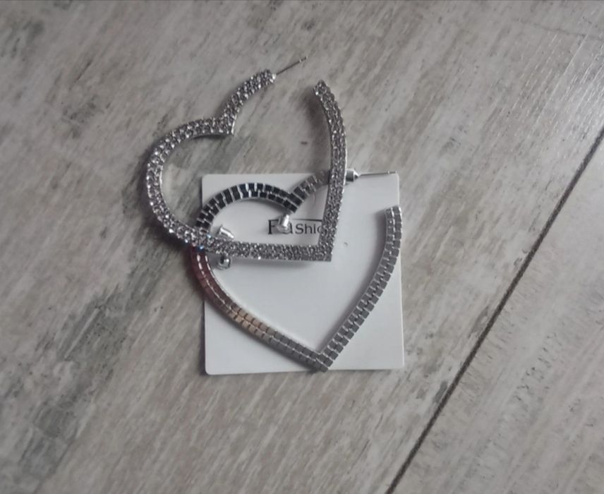 Kolczyki serca shein