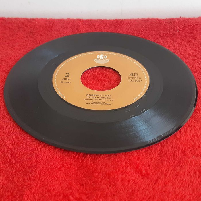 Disco Vinil Single Roberto Leal - Dá Cá um Beijo / Chora Carolina