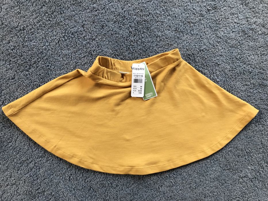 OKAZJA! Nowa spódnica KappAhl 110/116 ochra spódniczka bawełniana