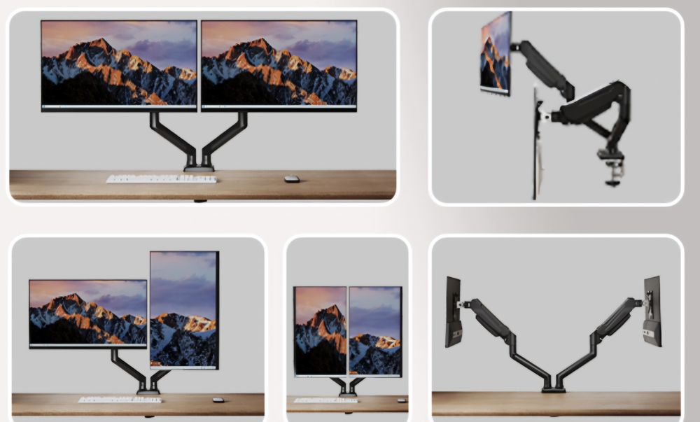 !! Uchwyt do 2 Monitorów 13-32 " 9 KG Super Jakość PREMIUM!!