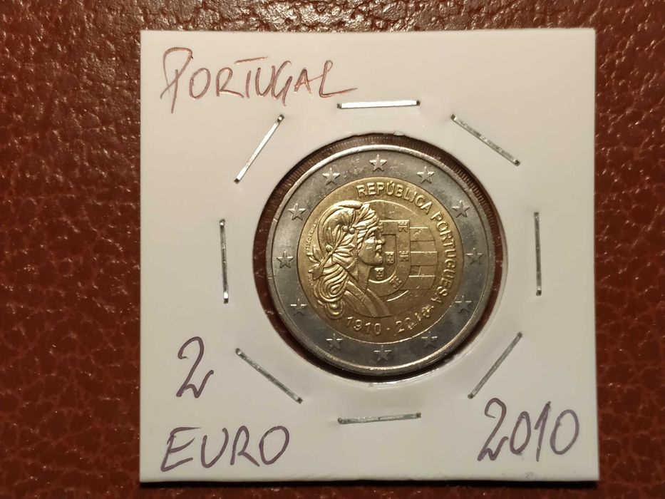 A492 moeda de 2 euro de 2010 comemorativa de Portugal