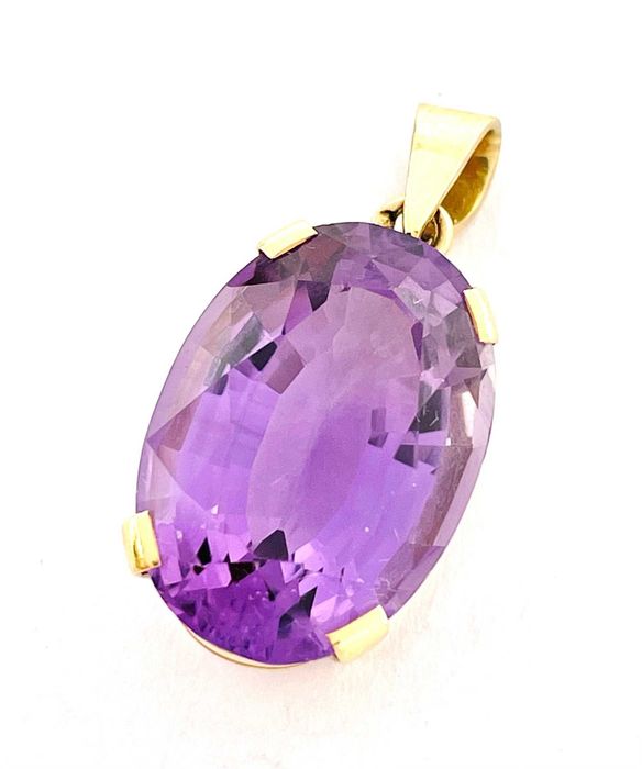 Pendente 18K Ouro amarelo - 9.00ct Ametista