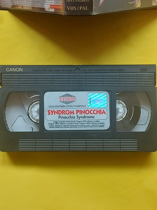 Kaseta VIDEO VHS orginalna Horror Syndrom Pinocchia 1996rok unikatowa