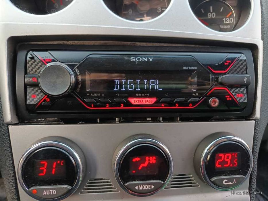 RADIO-Smatphone-iPhone-iPod RDS Text AUX USB2.0 SONY DSX-A210UI XPlod 4x55W Player-MP3-WMA-FLAC Equalizer-EQ10 Extra-BASS Karaoke Subwoofer 2RCA 2DIN
