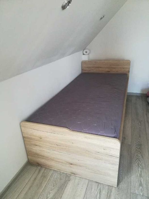 Łóżko młodzieżowe 100x200, Dąb Naturalny, Stan Idealny, GRATISY