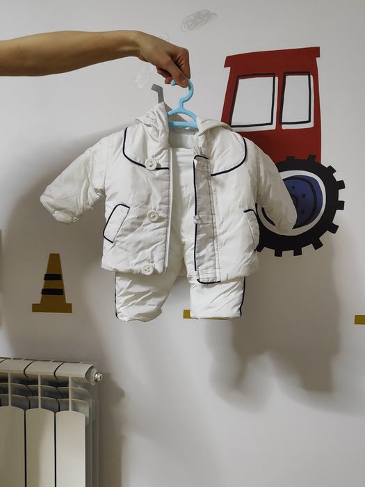 Ubranko do chrztu. Kurtka spodnie czapka i buty