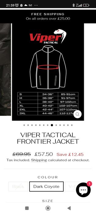 Casaco multi cam VIPER Tactical