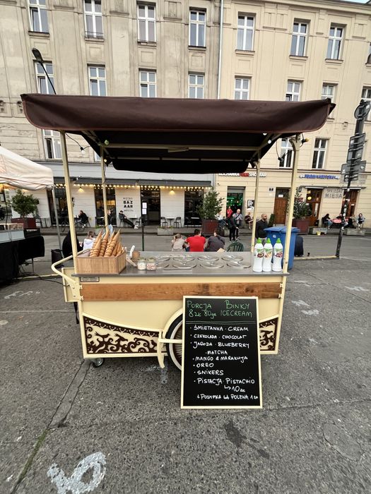 Riksza lodowa  + miejsce,wozek gastronomiczny lody HARDICE faktura vat