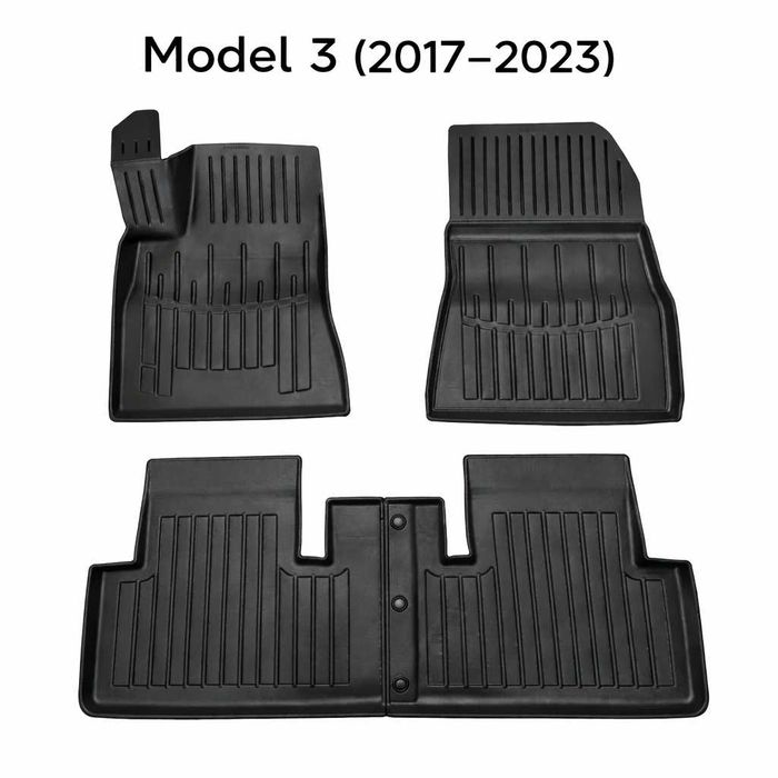 Коврики килимки 3D TPE для Tesla | Салон і багажник | Model S / 3 / Y