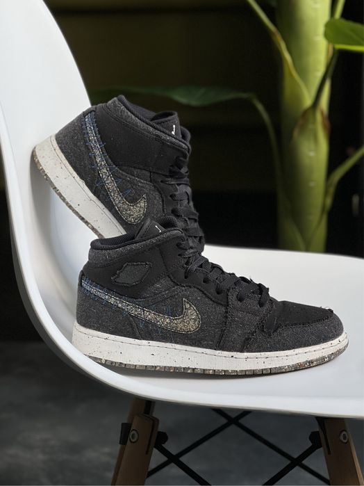 Оригинал! Взуття Jordan 1 Mid Crater Black кросівки (37.5 (24.5 см))