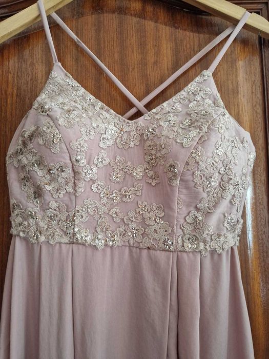 Vestido cerimónia Comprido rosa