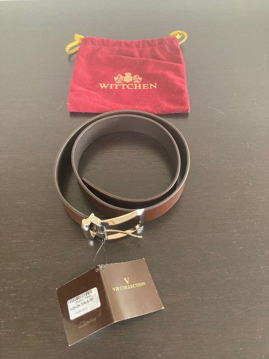 Pasek skórzany brązowy VIP Collection (Wittchen)