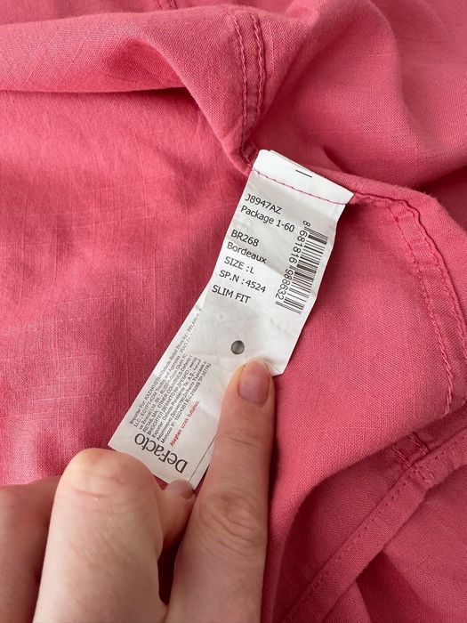 Мужская котоновая рубашка DeFacto Slim Fit Чоловіча бавовняна сорочка